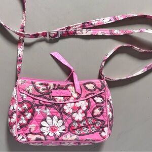 Vera Bradley Allione Quilted Blush Blossom Paisley Floral Crossbody Bag